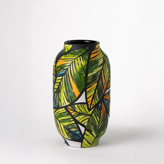 Yapraklı Tropikal Vazo